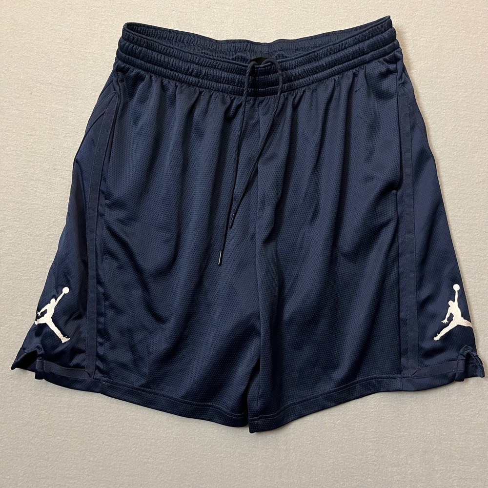 Jordan Brand Navy Blue Mesh Basketball Shorts Mens XXL Jumpman Logo Pockets